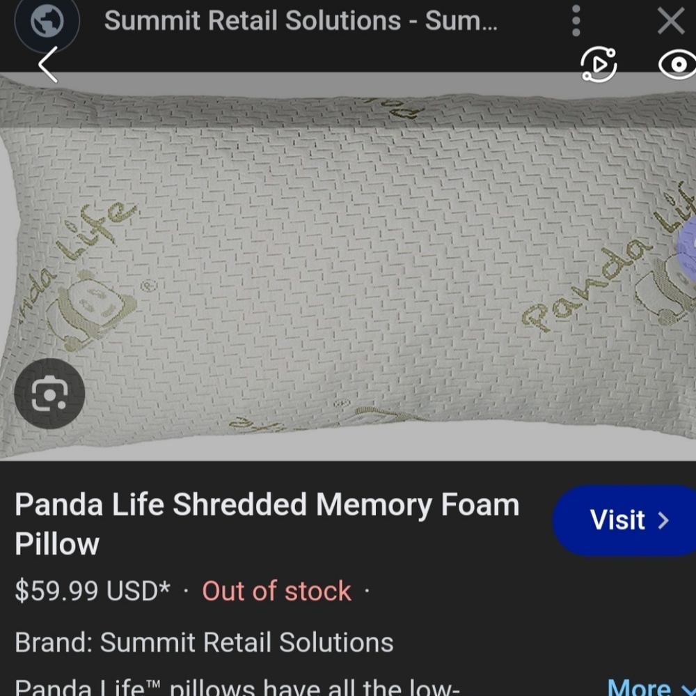 Bamboo #317 Pillow 7" Shredded Memory Foam Soft Removable Zip Cover - Picture 15 of 15
